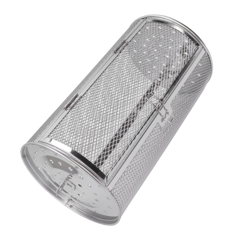 Rolling Grilling Basket Stainless Steel Grill Cage Round Stainless Steel