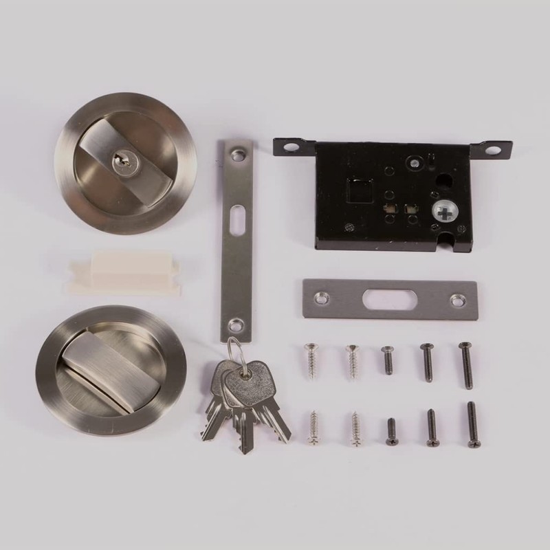 CCJH Invisible Barn Wood Sliding Door Gate Cup Handle Lock