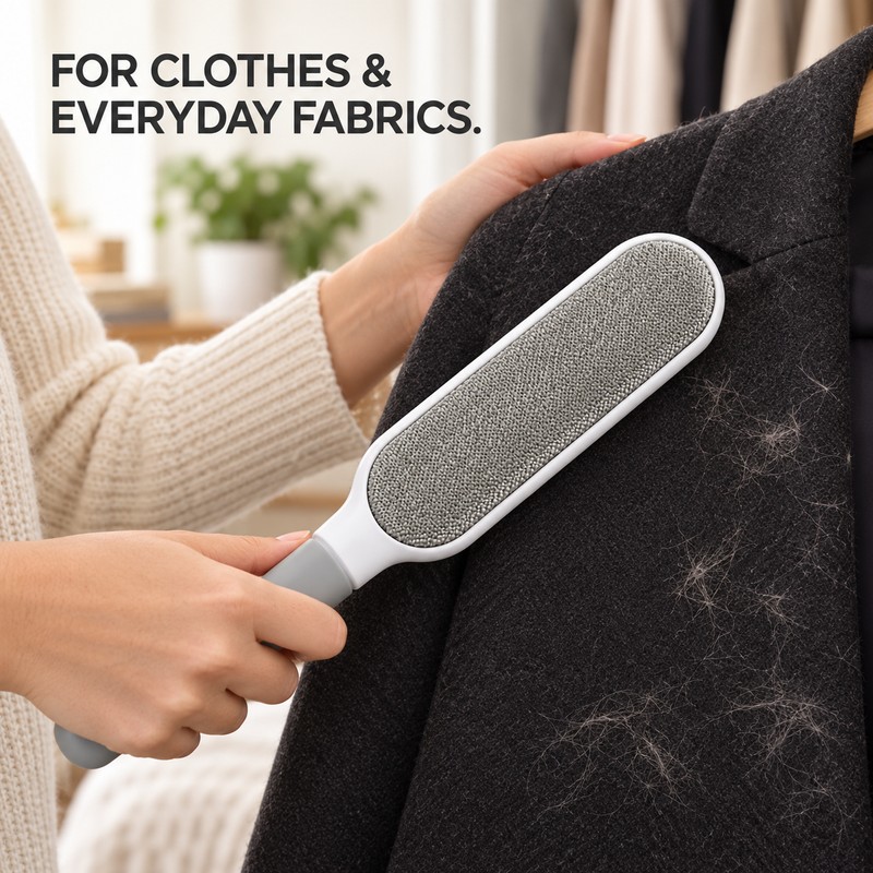 Reusable Pet Hair Remover Brush for Clothes & Furniture –