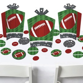 Big Dot of Happiness End Zone - Football - Baby Shower or Birthday Party Decor and Confetti - Terrific Table Centerpiece Kit - Set of 30