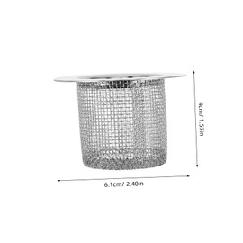 Mobestech 2Pcs Stainless Steel Bathroom Sink Drain Strainer Hair Catcher for Efficient Water Filtration Deep Drain Filter for Kitchen Sink Shower Bathtub and Laundry