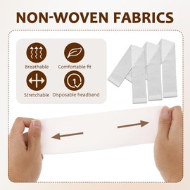 KOICDO 40 PCS Disposable Headbands for Spa with Closure