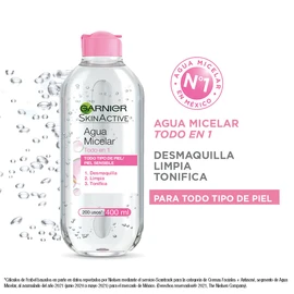 Kit Garnier Agua Micelar Desmaquillante Todo en 1 Skin Active: 400ml y 100ml