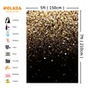WOLADA 5x7FT Gold Backdrop Glitter Backdrop Gold Spots Bokeh Backdrop