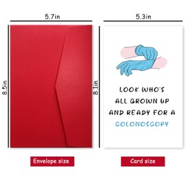 Funny Birthday Card for Best Friend,Unique Colonoscopy Reminder Card for Him/Her,Humorous 50th 60th 70th Birthday Card,Getting Old Bday Card