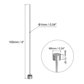 uxcell 10Pcs Straight Ejector Pins, 1mm (0.04") Dia. SKD61 Round Tip Punch 100mm (4") Long for Mechanical Maintenance