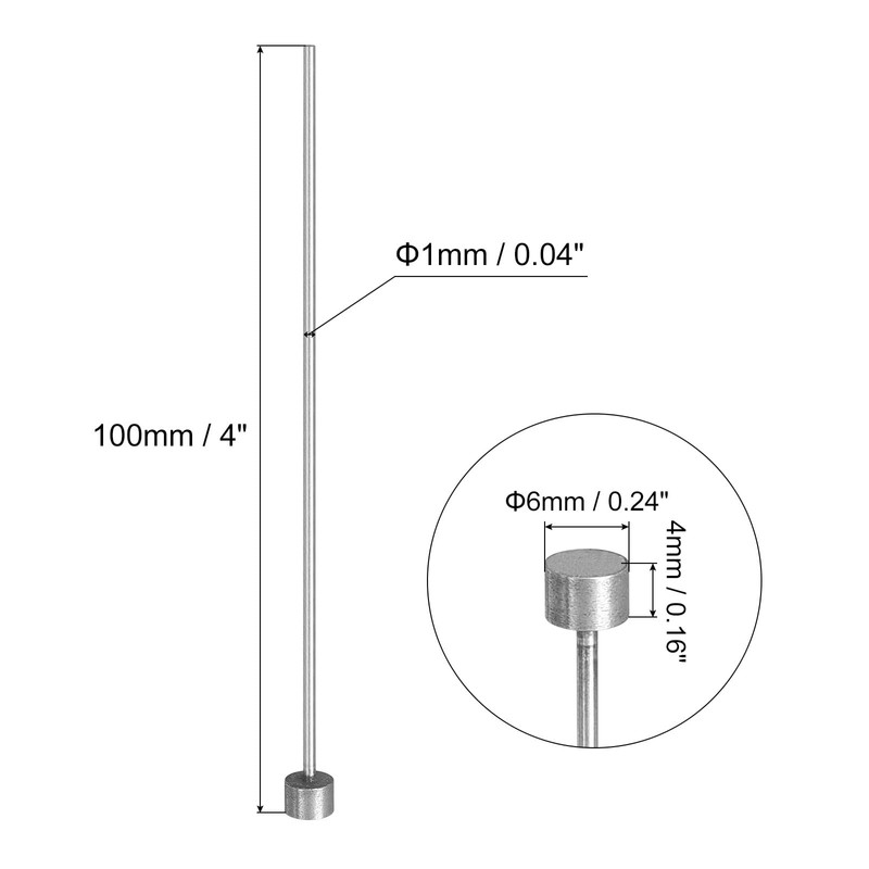 uxcell 10Pcs Straight Ejector Pins, 1mm (0.04") Dia. SKD61 Round