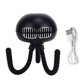 Stroller Fan 4000mAh Battery USB Charging Ultra Quiet Portable Handheld Fan for Home Office Outdoor Activities Shopping Black