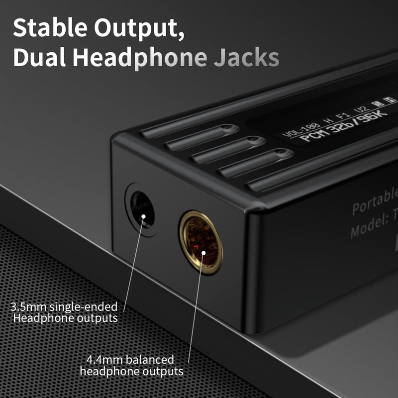 TRN Music Converter Digital Audio Elephant 3.5/4.4mm Jack (Black)