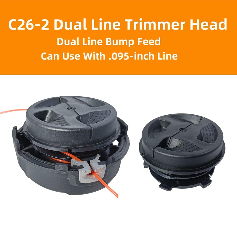 2PACK C26-2 Dual Line Trimmer Head Replace 4002 710 2169