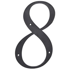 Hillman 847382 Black House Number 8, 6-Inch Nail Plastic