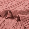 Aormenzy Dusty Pink Cable Knit Throw Blanket Oversized, 60" x