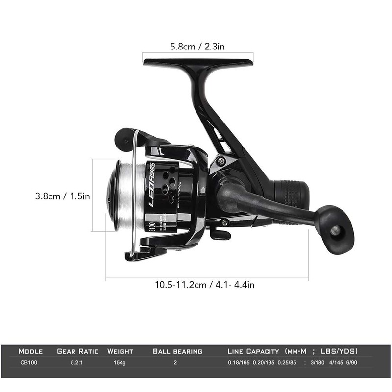 Lixada Fishing Rod Reel Combo Full Kit 1.5m Telescopic Fishing