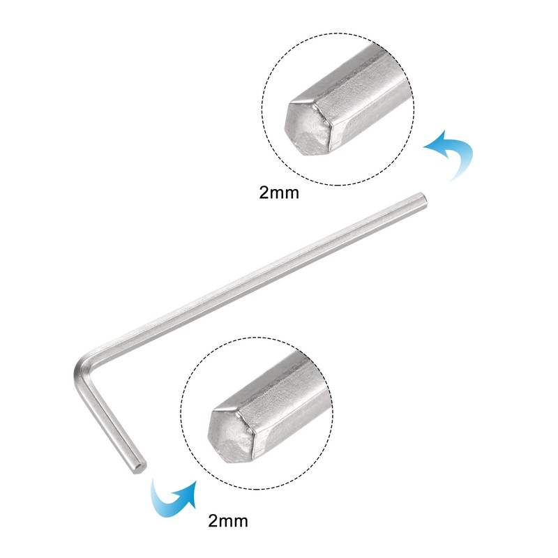sourcing map 2mm Hex Key Wrench, L Shaped CR-V Repairing
