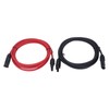 2pcs 12AWG 4mm² Solar Panel Extension Cable Black Red Solar