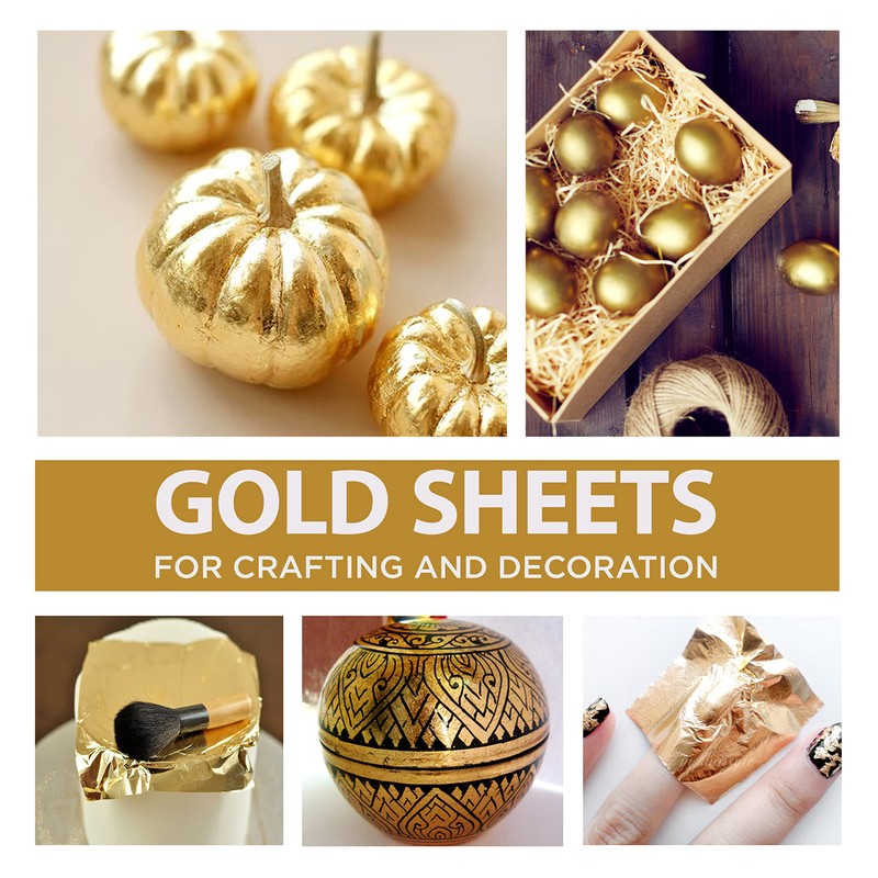 300 Sheets Gold Leaf 14 x 14 cm Gold Foil