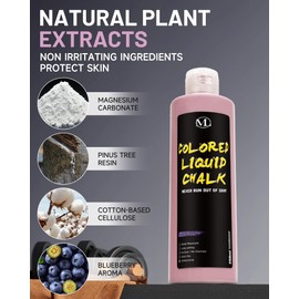 MANUEKLEAR 50/250ml Scented Gym Chalk Easy to Carry, Liquid Chalk Gym for Dry Hands and Enhance Grip, Lifting Chalk for Weightlifting, Gymnastics, Rock Climbing