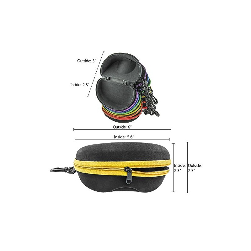 INNOLIFE Blue 2pcs, Zipper Shell Sunglasses Glasses Case with Plastic