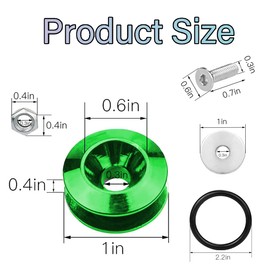 Bumper Quick Release, Trunk Front Rear Bumper Fasteners, Quick Release Tabs with O Rings and Screws, Aluminum Band Fenders Clip Kits, Auto Exterior Accessories Universal for Most Cars (Green)