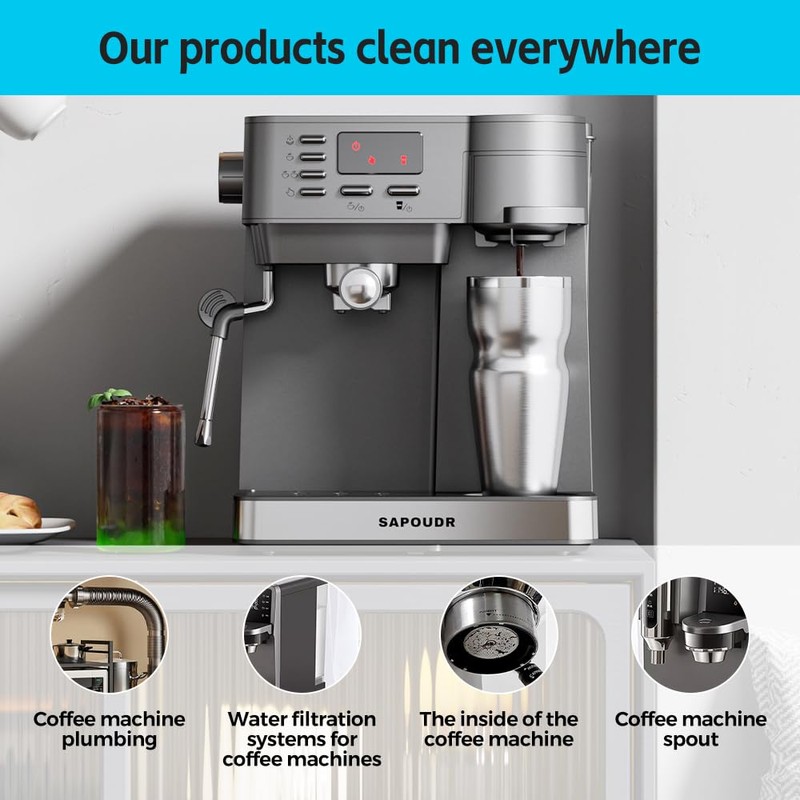 Y-Kelin Coffee Maker Cleaner And Descaler Tablets - 12Count Descaling