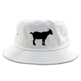 Goat Animal Chest Mens Bucket Hat Cap White
