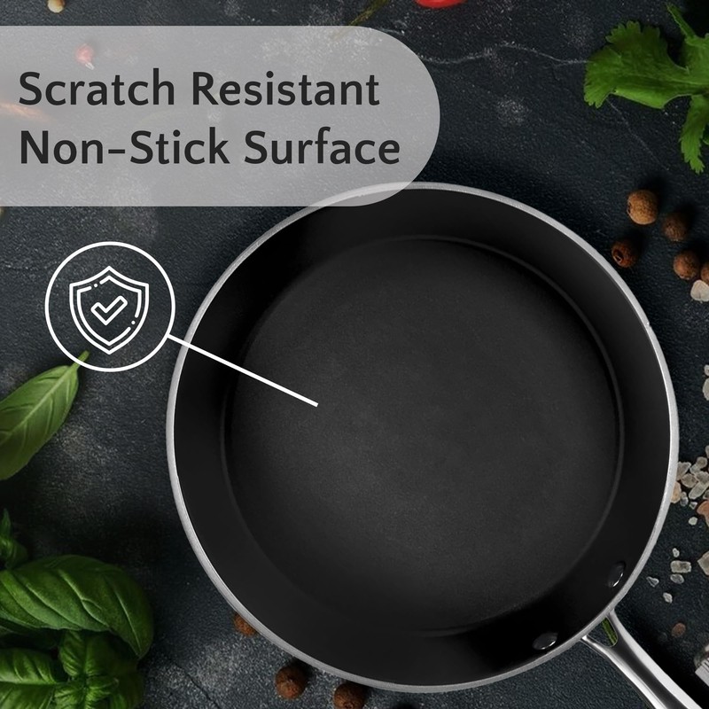 OrGREENiC Luxurious Non-Stick Ceramic 3 Piece Rose Gold Cookware Set