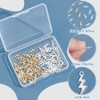 HOBBIESAY 100Pcs Lightning Charms Bulk Golden Silver Lighting Pendants Brass