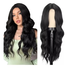 Peluca Larga Pelo Natural Ondulado Moda Para Mujer