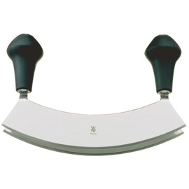 WMF Kräutermesser Wiegemesser zweischneidig 17,5 cm, geschmiedeter Spezialklingenstahl, Wiegemesser Kräuter zum feinen Zerkleinern oder Hacken