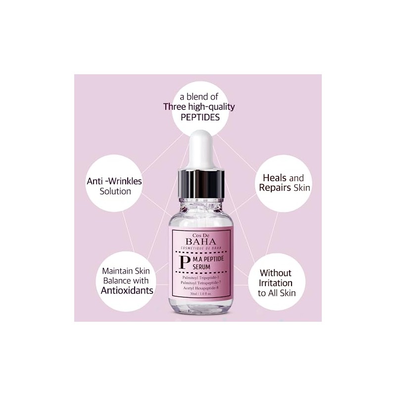 Sérum Facial de Péptidos CosDeBAHA Organic Complex Peptide Face Serum,