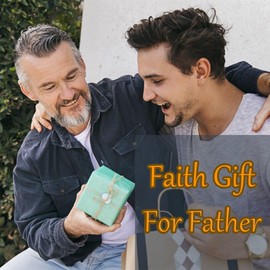 QCFL Saint St Anthony Medal Necklace for Men 925 Sterling Silver Saint Anthony Pendant Necklace Birthday Religious Baptism Gifts for Men Son Husband Father Grandpa Boyfriend Him