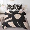 Feelyou Adults Black and Dark Tan Comforter Set Queen 7