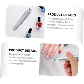 Healeved 1set Electric Nail File Machine Portable Usb Nail Drill for Manicure and Pedicure Polishing Tool Low Noise and Safe for Skin and Cuticles