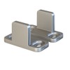 JUBEST Floor Guide for Sliding Barn Door Hardware Silver Aluminum