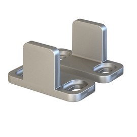 JUBEST Floor Guide for Sliding Barn Door Hardware Silver Aluminum Set of 2