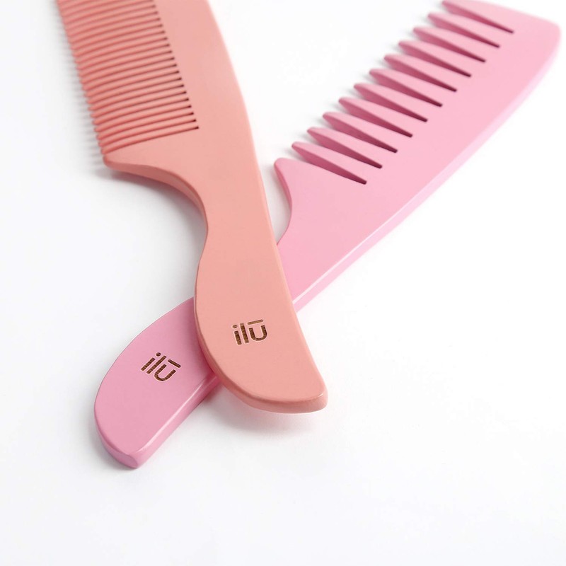 4B ILU BambooM Eco-friendly Bamboo Comb (Close Teeth - Pink