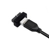 XRIKUI USB Front Panel Adapter 19-Pin Internal Connector for PC