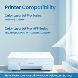 Statago 4 Pack 206X Toner Cartridges Set Replacement for 206X 206A for Color Laserjet Pro MFP M283fdw M283cdw M283fdn M282mw Pro M255dw M255nw M283 M255 Printer W2110X W2110A (with Chip, BCMY)