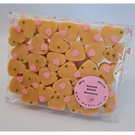 Waxys High scented Ecosoy Summer Breeze 30 mini heart wax melts with natural mica and vegan friendly