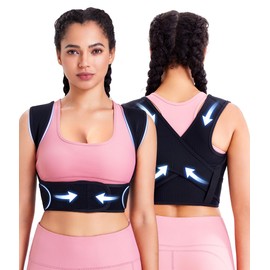 Junlan Back Straightener Posture Corrector for Men and Women, Adjustable Back Posture Corrector for Relieves Pain in the Neck, Shoulders and Upper Back