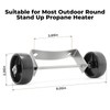 Outdoor Heater Replacement Parts, Upgraded Version Patio Heater Wheel Kit(Sturdy