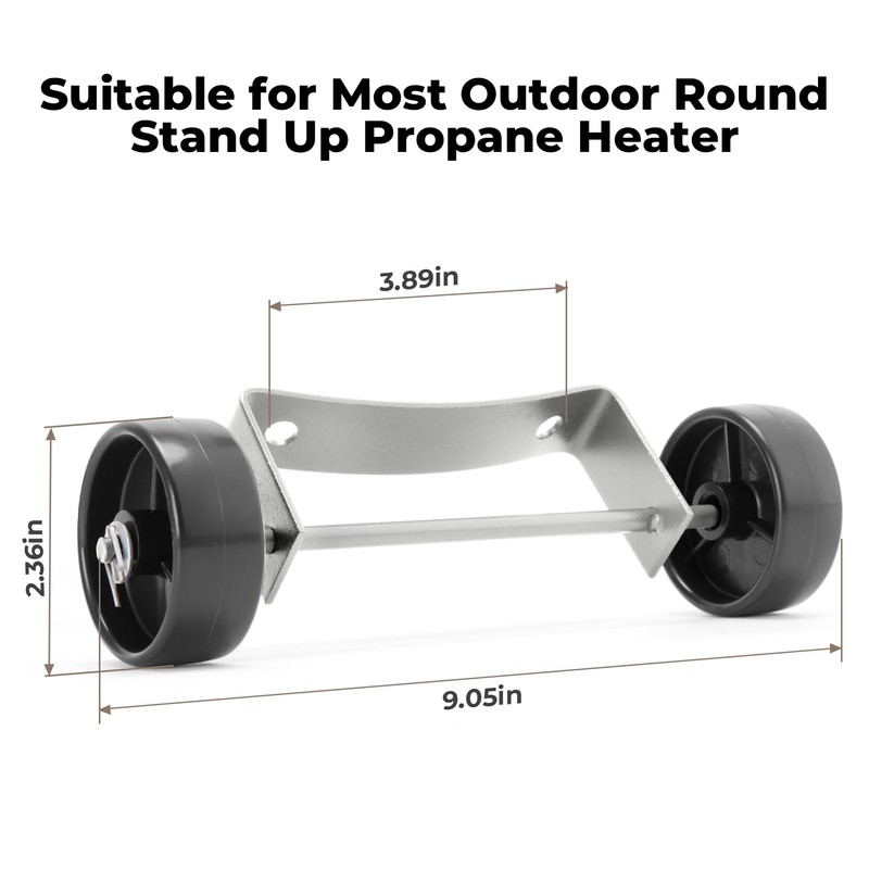 Outdoor Heater Replacement Parts, Upgraded Version Patio Heater Wheel Kit(Sturdy