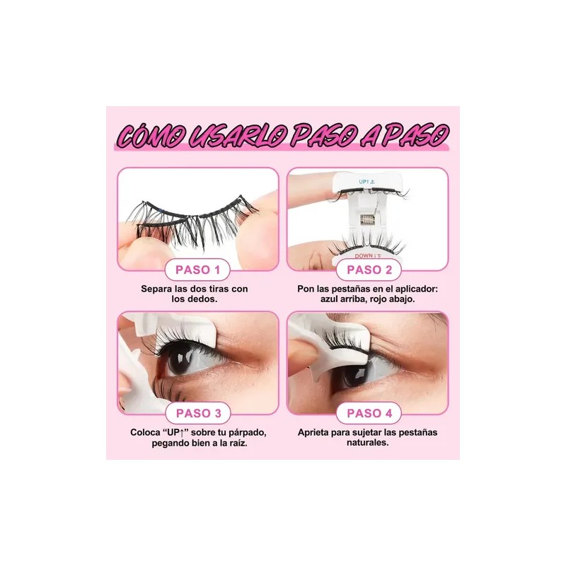 Kit De Pestañas Magnéticas Zynlora® Con Aplicador y 2 Pares