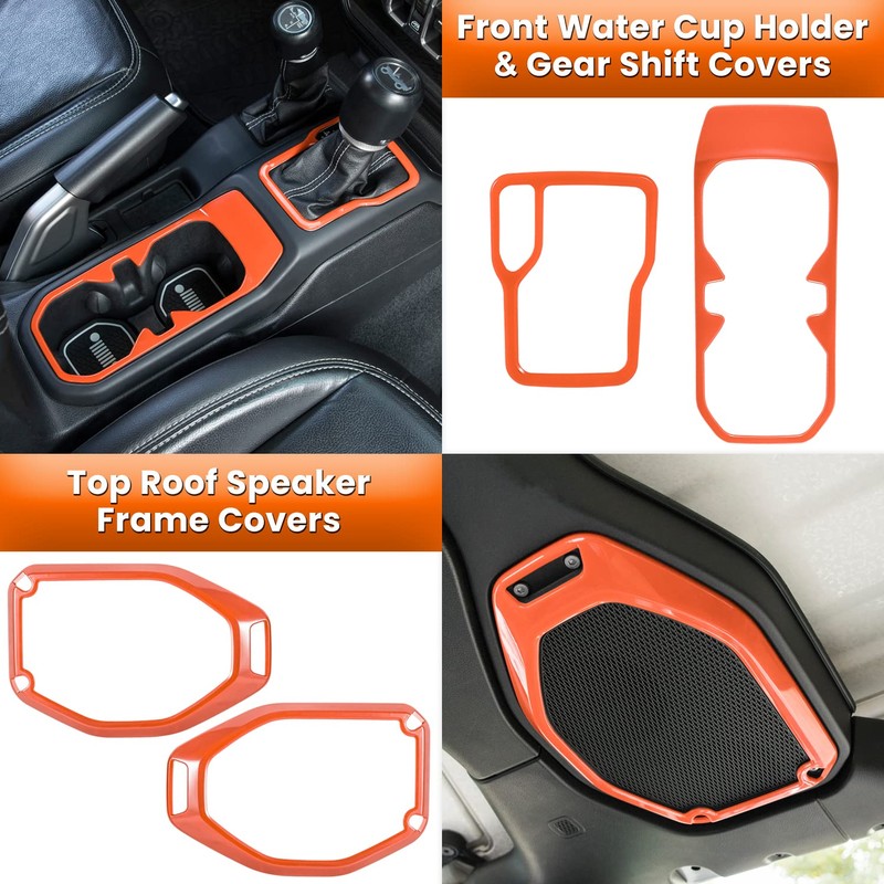 23PCS Full Set Interior Decoration Trim Kit for Jeep Wrangler