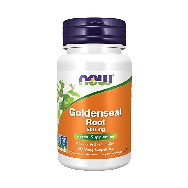 NOW Supplements, Goldenseal Root (Hydrastis canadensis) 500 mg, Herbal Supplement, 50 Veg Capsules
