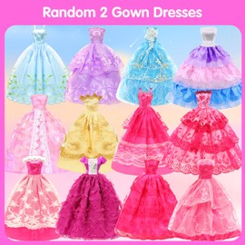 Barwa 48 Accessories Selected Randomly for 11.5 Inch 30 cm: 2 Clothes + 2 Dresses + 2 Swimsuits + 2 Wedding Dresses + 30 Accessories + 10 PCS Shoes Doll NOT Included
