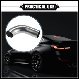 Hihaha Bend Elbow Pipe Tube, 1.25" OD 4.33" 2.95" Leg 90 Degree DIY Exhaust Pipe Intercooler Air Intake Tube Universal for Car Automotive Durable 304 Stainless Steel Durable Material