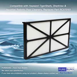 PUREBURG RCX70101 Ultra Fine Filter Compatible with Hayward TigerShark, SharkVac & AquaVac Robotic Pool Cleaners, Replaces Part RCX70101PAK2, 6 Piece