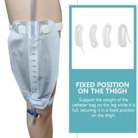 Hemoton Fastening Strap Urine Bag Catheter Leg Holder Wrap Holder Velcro Binder Catheter Strap Catheter Attachment Strap Catheter Holder Urine Bag Holder Stabilization Device Pack of 4