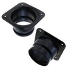 LUORNG 2PCS 3 Inch Black Duct Connector Flange Dryer Vent